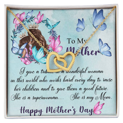 Mother'S Day Jewelry Interlocking Hearts Necklace