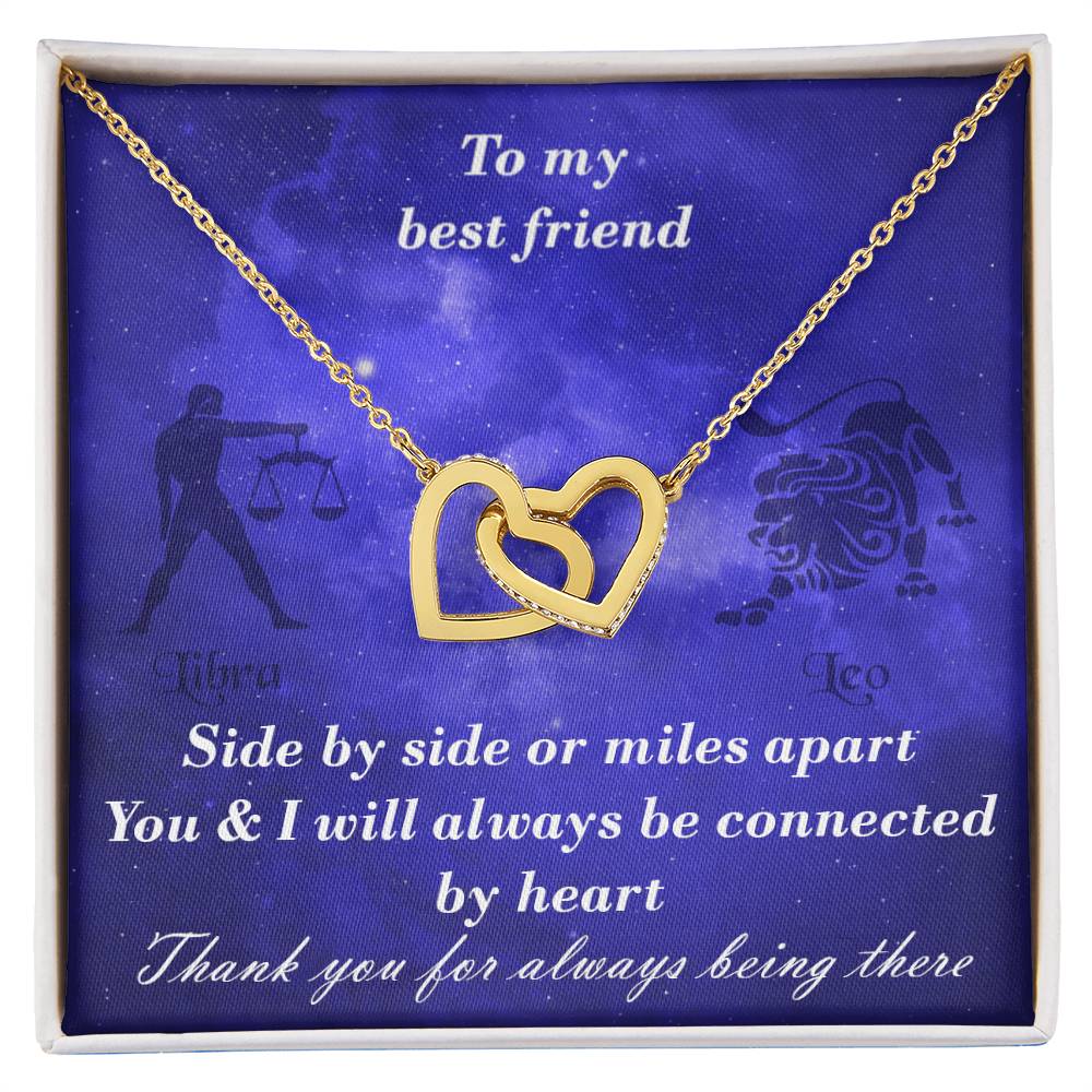 Libra To Leo Best Friend Interlocked Hearts Necklace Interlocking Hearts Necklace