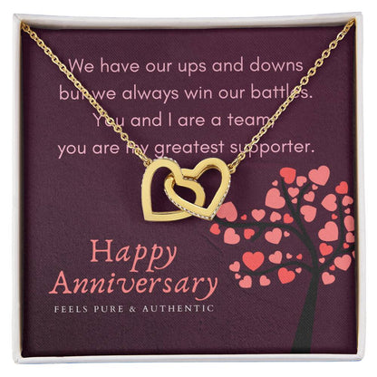 Heart Together Interlocking Hearts Necklace