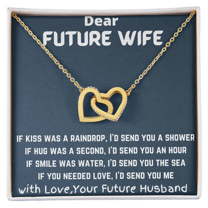 Gift For Future Wife Interlocking Hearts Necklace