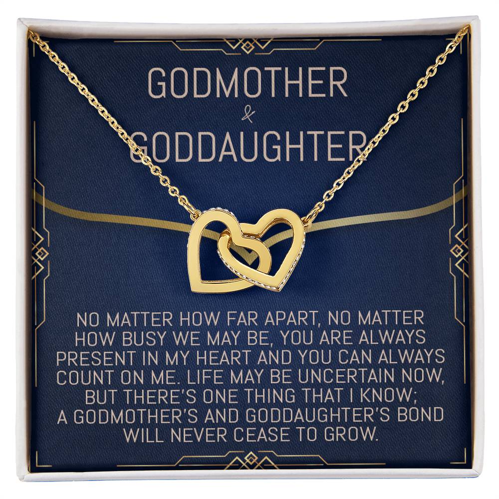 Godmother & Goddaughter Interlocking Hearts Necklace