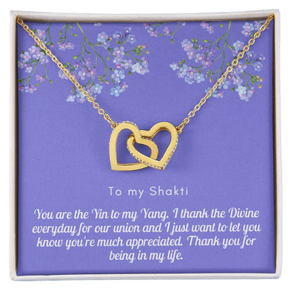 Light Shakti-Less Likely Interlocking Hearts Necklace