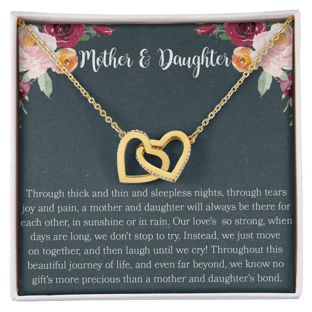 Mother & Daughter Necklace Interlocking Hearts Necklace