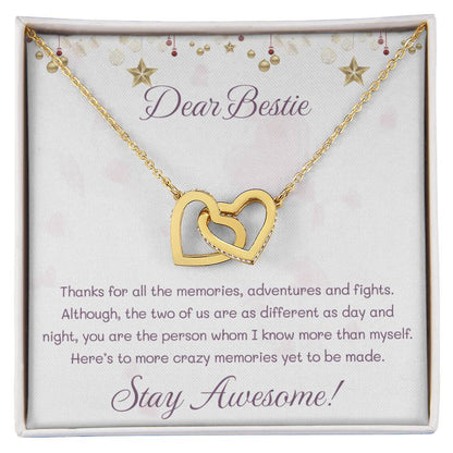 Thank You For All The Memories Necklace Interlocking Hearts Necklace