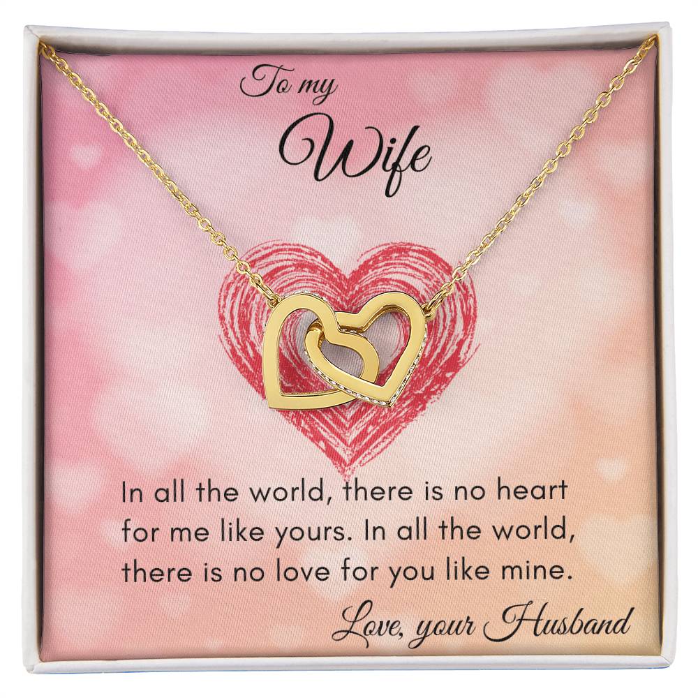 Gift For Wife In All The World Interlocking Hearts Necklace