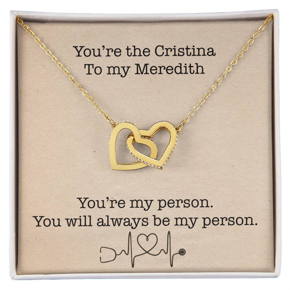 Grey'S Anatomy - You'Re My Person Interlocking Necklace Interlocking Hearts Necklace