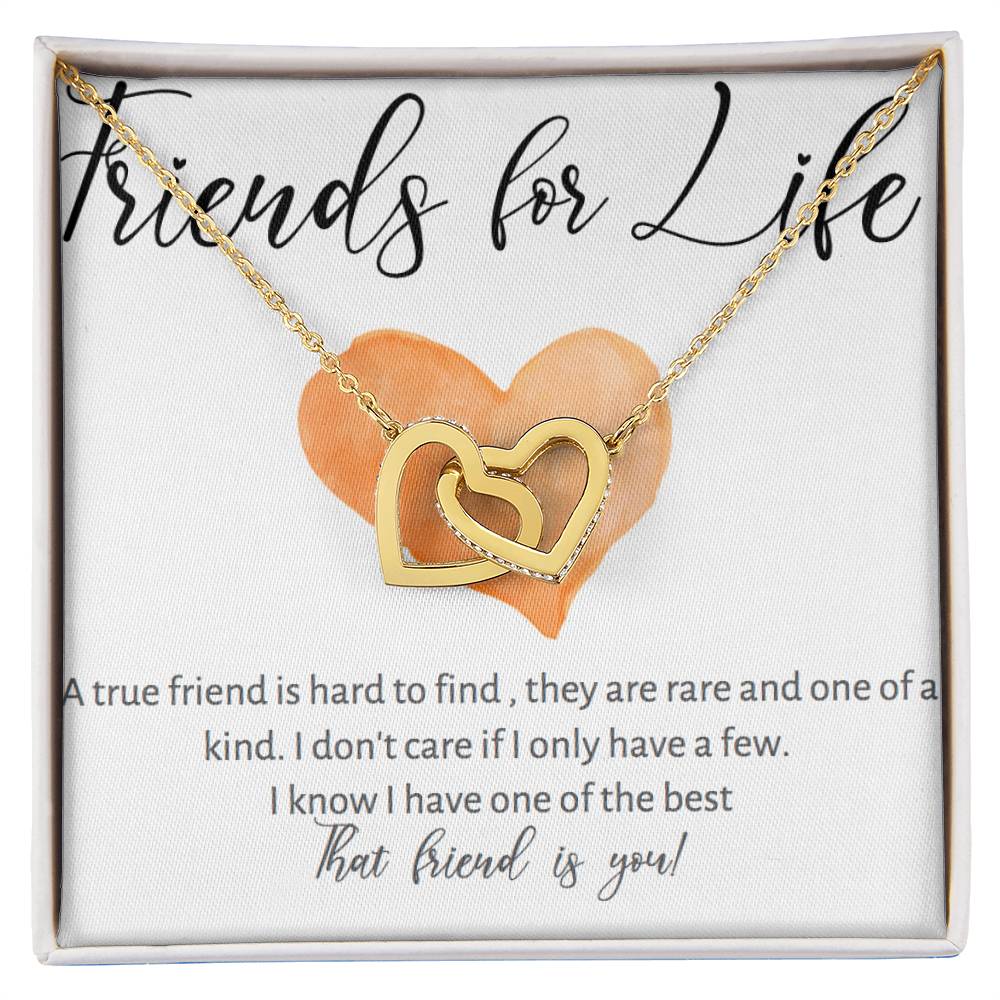 Friends For Life Necklace Interlocking Hearts Necklace