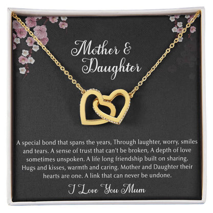 Mother & Daughter Interlocking Hearts Necklace