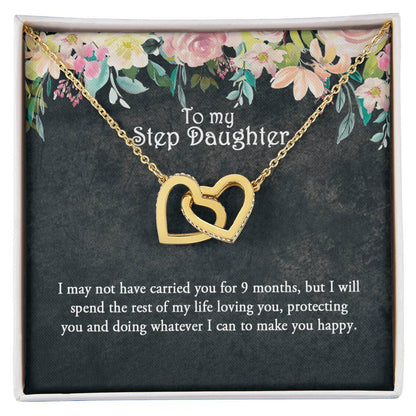 Step Daughter Necklace Stepdaughter Gift Gift From Stepmom Bonus Daughter Interlocking Hearts Interlocking Hearts Necklace