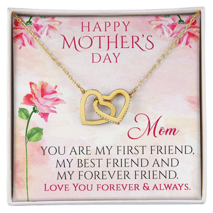 Happy Mother'S Day Gift Interlocking Hearts Necklace