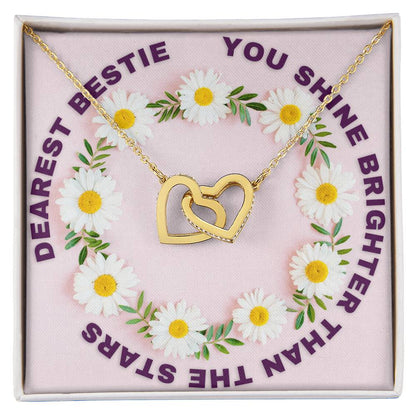 Interlocking Hearts Bestie Daisy Chain Necklace Interlocking Hearts Necklace