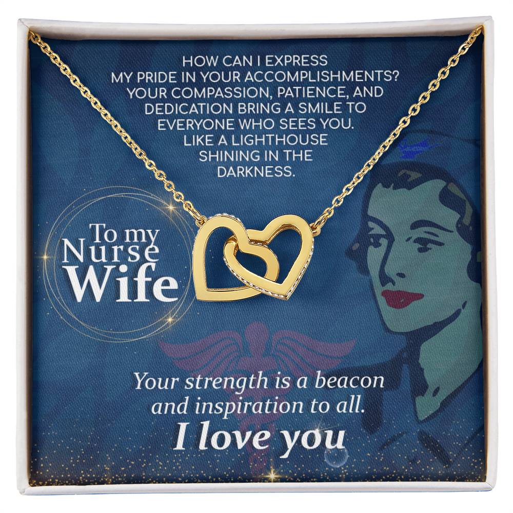 Interlocking Hearts Necklace Nurse Graduation Gift Nurse Gift Nurse Necklace Future Nurse Gift Gift For Nurse