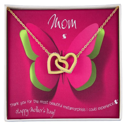 To My Mom Interlocking Hearts Necklace