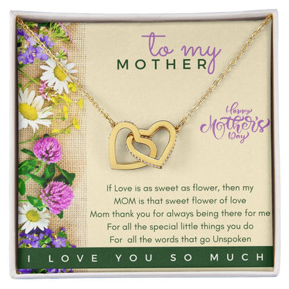 To My Mother Interlocking Hearts Necklace