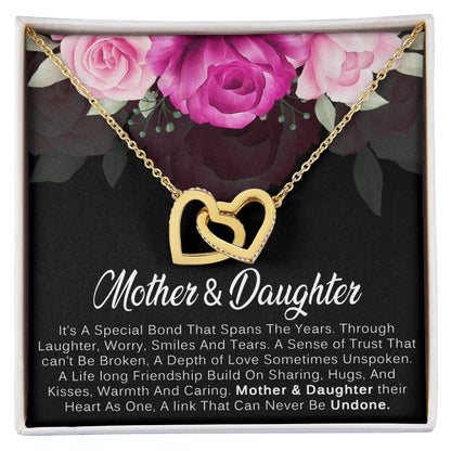 Meaningful Gift For Mother And Daughter Interlocking Hearts Necklace
