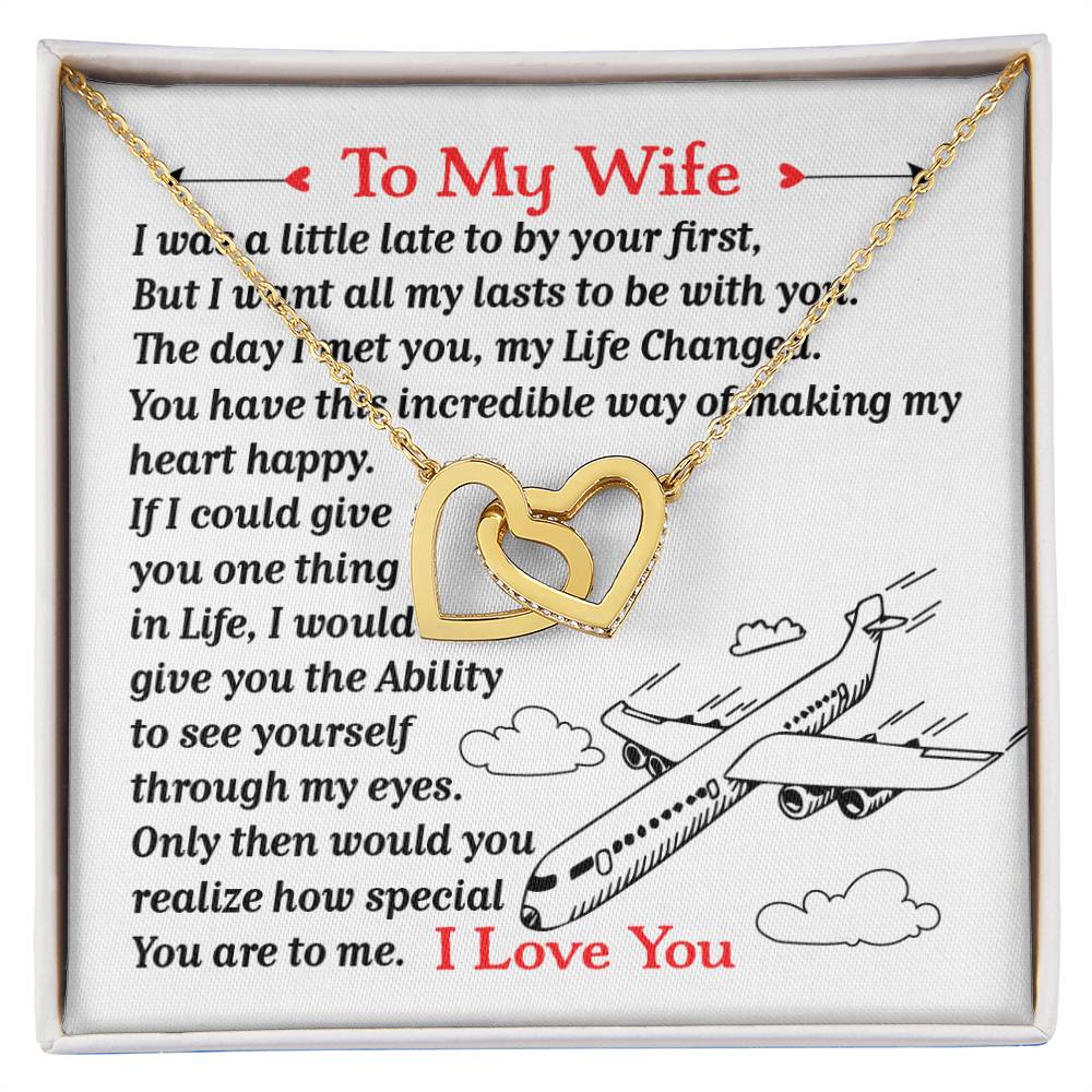 Pilot'S Wife- Interlocking Heart Necklace Interlocking Hearts Necklace
