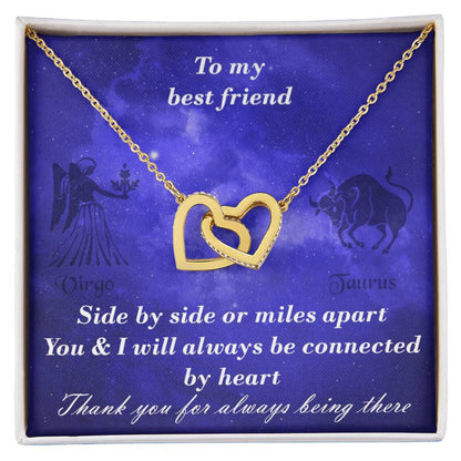 Virgo To Taurus Best Friend Interlocked Hearts Necklace Interlocking Hearts Necklace