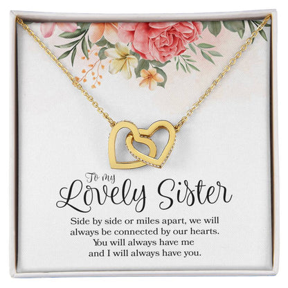 Interlocking Hearts - To Sister Interlocking Hearts Necklace