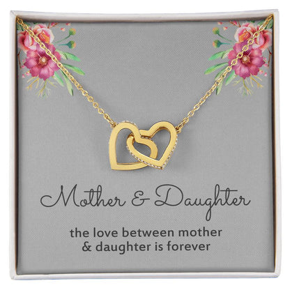 Mother And Daughter - Love Forever Interlocking Hearts Necklace