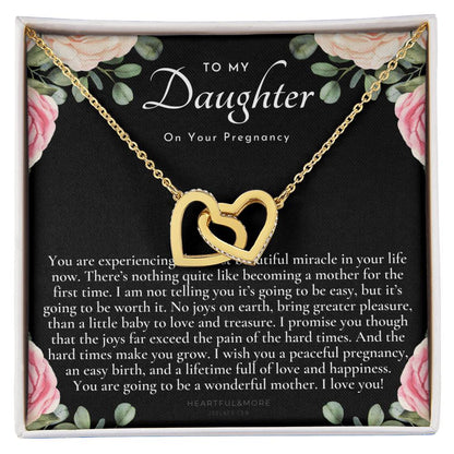 Pregnancy Gift For Daughter Baby Shower Gift Mom To Be Gift Expecting Mom Gift Pregnant Daughter Gift From Mom Interlocking Hearts Necklace