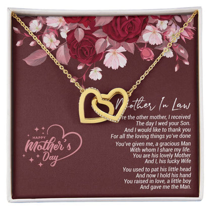 Mothers Day Gift For Mother In Law Mothers Day Jewelry Gift For Mother In Law Gift For Mother In Law Interlocking Hearts Necklace