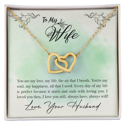 Interlocked Heart Neckless - For Wife Interlocking Hearts Necklace