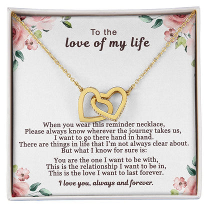 To The Love Of My Life Interlocking Hearts Necklace