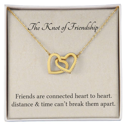 The Knot Of Friendship Soul Sister Interlocking Heart Necklace Best Friend Gift Bff Gift Interlocking Hearts Necklace