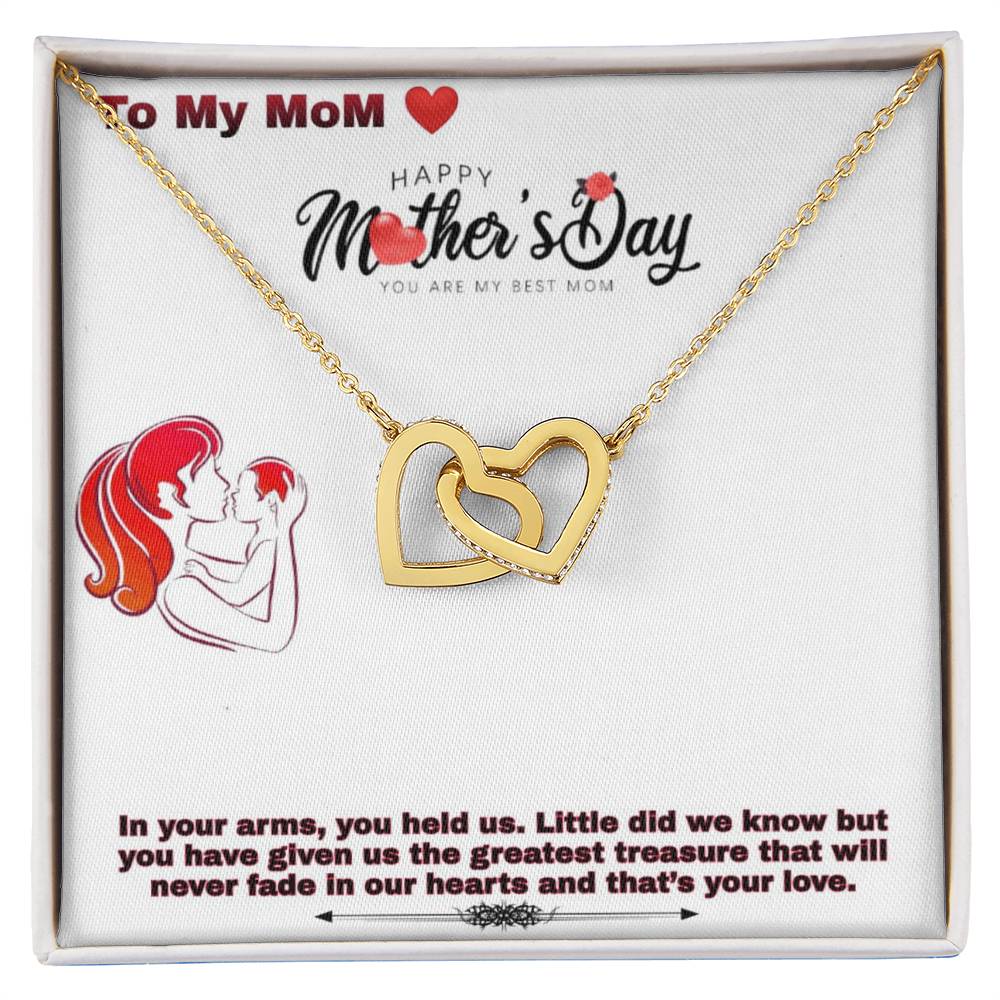 To My Mom Interlocking Hearts Necklace