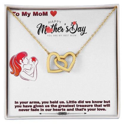 To My Mom Interlocking Hearts Necklace
