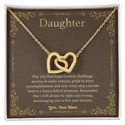Graduation Gift For Your Daughter Gorgeous Love Knot Necklace. Interlocking Hearts Necklace