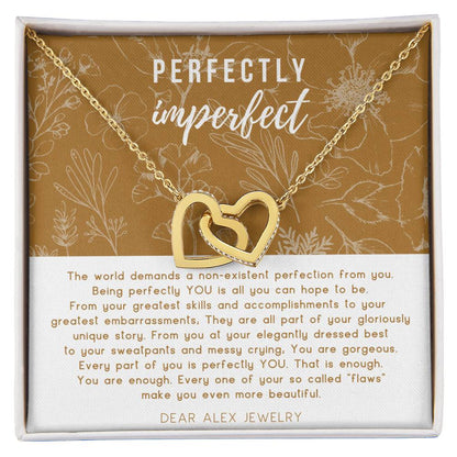 Perfectly Imperfect Hearts Necklace Interlocking Hearts Necklace