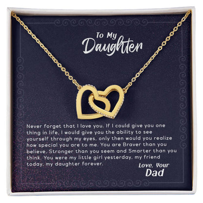 See Yourself Through My Eyes - Interlocking Hearts Necklace