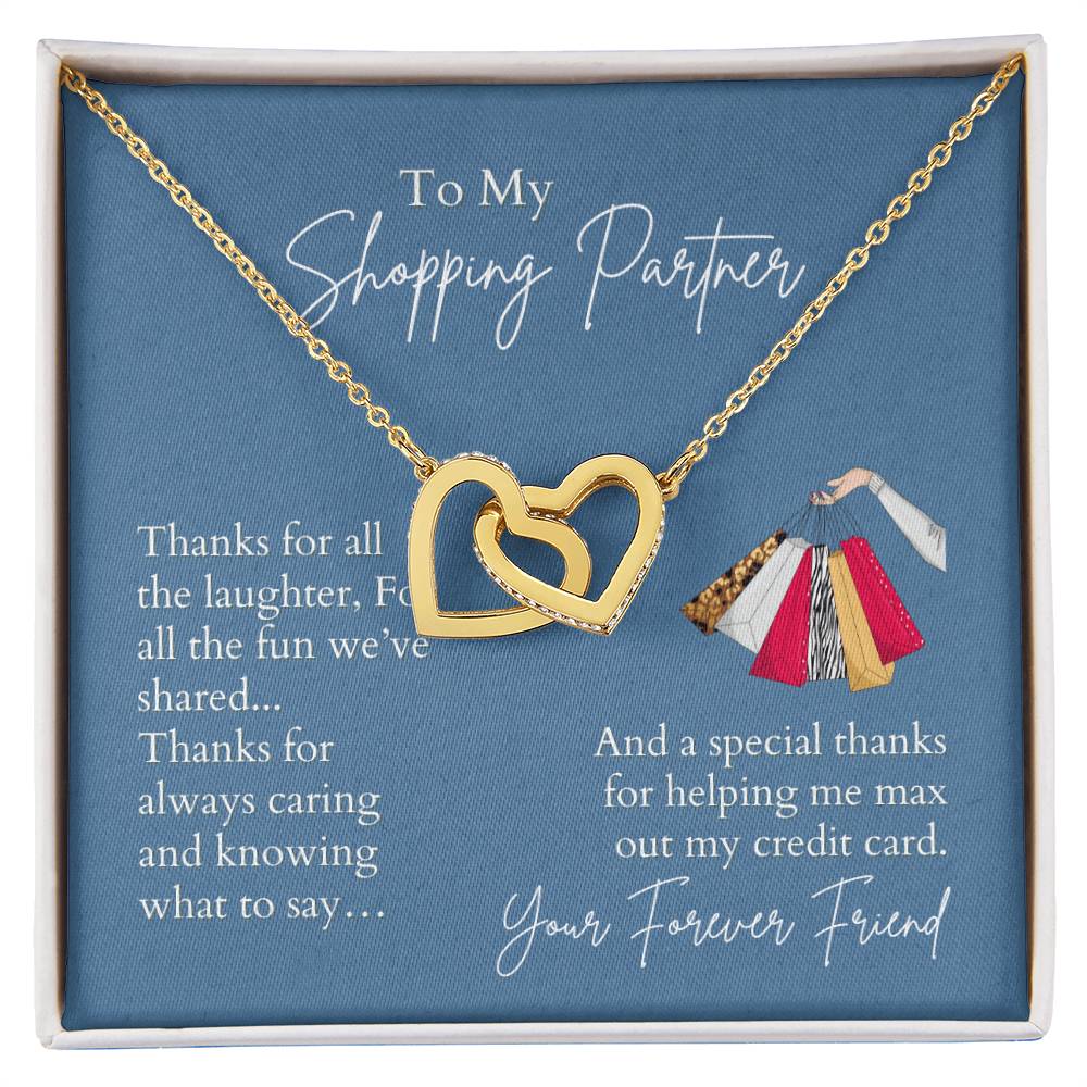 Shopping Partner Necklace Interlocking Hearts Necklace