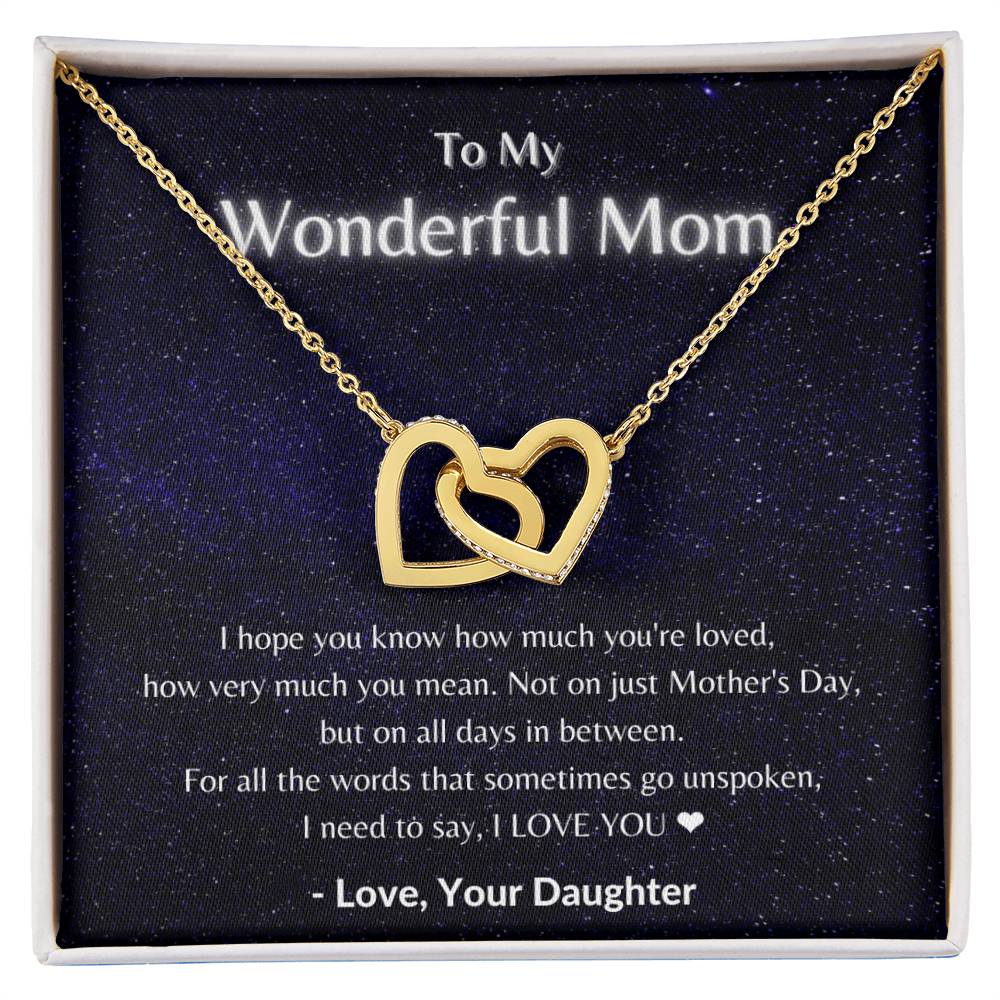 My Wonderful Mom - Necklace Interlocking Hearts Necklace