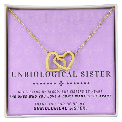 Sisters By Heart - Interlocking Heart Necklace Interlocking Hearts Necklace
