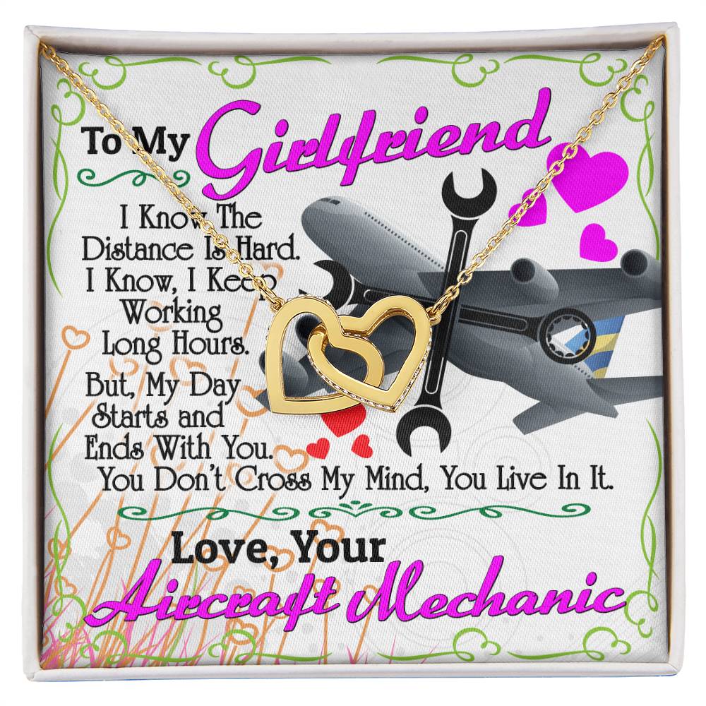 Aircraft Mechanic'S Girlfriend - Interlocking Heart Necklace Interlocking Hearts Necklace