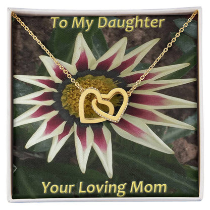 To My Daughter Mom Daughter Interlocking Heart Necklace For Christmas Gift Interlocking Hearts Necklace