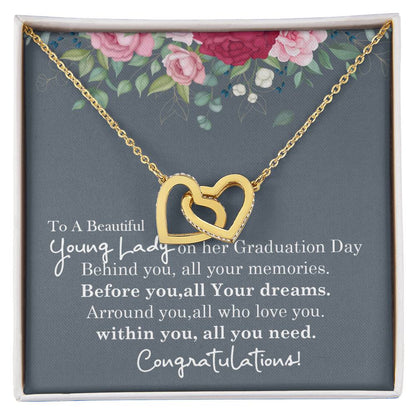 To My Amazing Daughter- Mom Love You - Mother Love For Daughter Interlocking Hearts Necklace