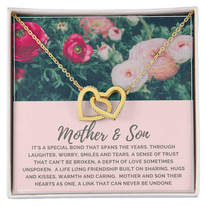 Mother And Son Interlocking Hearts Necklace