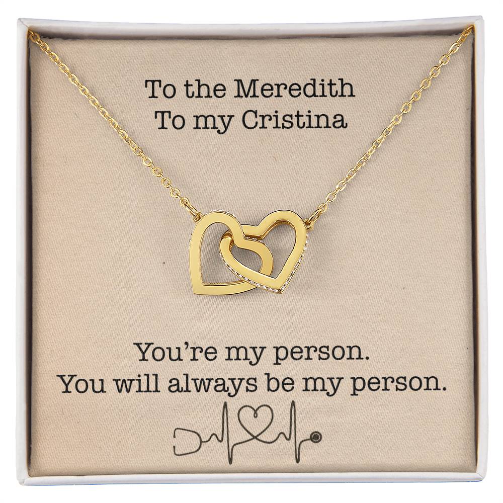 Grey'S Anatomy - You'Re My Person Interlocking Necklace Interlocking Hearts Necklace