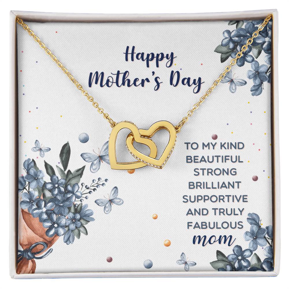 Interlocking Hearts To My Kind Beautiful Strong Brilliant Supportive And Truly Fabulous Mom Interlocking Hearts Necklace