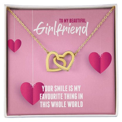Interlocking Hearts - Your Smile Is My Favourite Thing In This Whole Word Interlocking Hearts Necklace