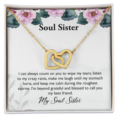 My Soul Sister Interlocking Hearts Necklace