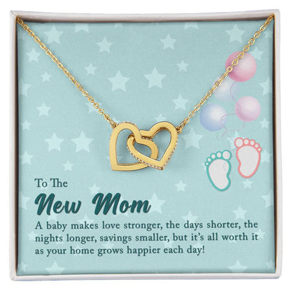 Interlocking Hearts Necklace To The New Mom A Baby Makes Love Stronger