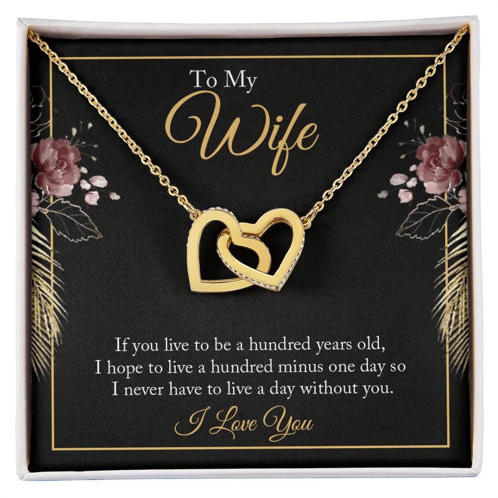 Anniversary Gift Interlocking Hearts - To My Wife Necklace Birthday Gift For Wife Necklace For Wife Gift For Wife Birthday Interlocking Hearts Necklace