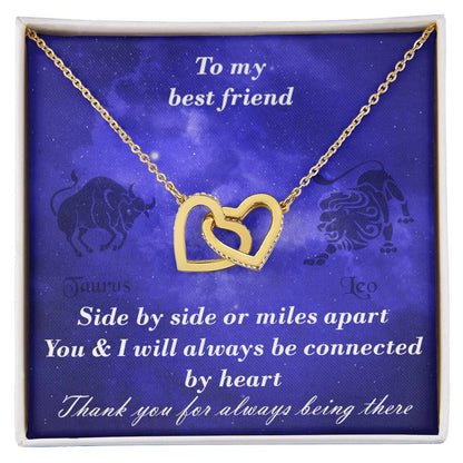 Taurus To Leo Best Friend Interlocked Hearts Necklace Interlocking Hearts Necklace
