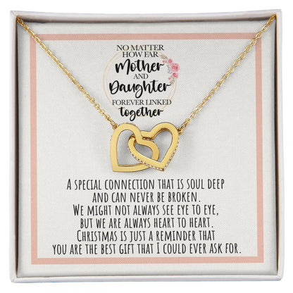 Mother And Daughter Forever Linked Together A Connection That Is Soul Deep Interlocking Hearts Necklace