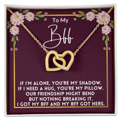 To My Bff - Nothing Breaking Our Friendship - Necklace Interlocking Hearts Necklace