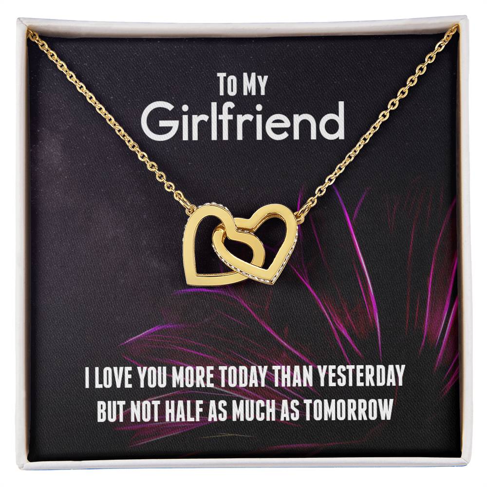 Romantic Girlfriend Necklace Gift - Interlocking Hearts Interlocking Hearts Necklace